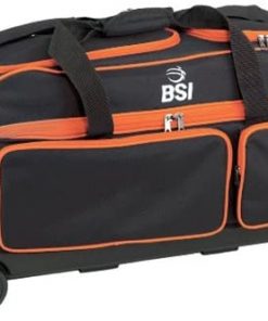 B009IWM018 Bowlers Superior Inventory BSI Prestige 3 Ball Roller Bowling Bag- Black/Orange