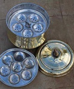B08S3GR3WR Traditional Brass Idly Cooker,Pithal Idli Steamer,South Indian Traditional Brass idli Pathram,Heavy Idly Pot,Buy Idli Vessel,Brass Steamer