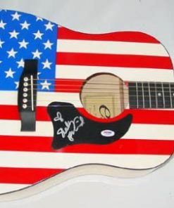 B0085AXO82 Shelly Fairchild Autographed Signed Flag Guitar PSA DNA Cert AFTAL