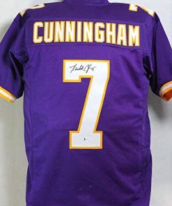 B08S5Q2P1D Randall Cunningham Autographed Purple Pro Style Jersey - Beckett W Auth 7