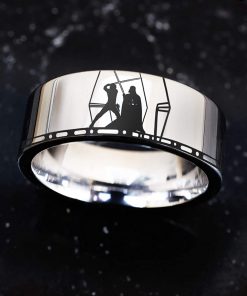 B08X1HVG2T Luke Skywalker Darth Vader Star Wars Rebel Alliance Wedding Ring, Star Wars Wedding Band, Millenium Falcon Ring, Rebel Alliance Ring, Rebel Alliance Jewelry