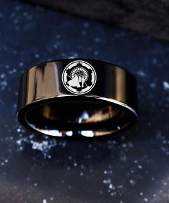 B08X1WB27F Darth Vader Emperor Palpatine Wedding Band, Deathstar Ring, Star Wars Jewelry, Star Wars Gift, Death Star Engagement Ring Rebel Alliance Jedi Order Darth Vader