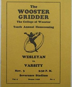 B08WJM1CNK 1928 Wooster College vs. Wesley College Football Game Program 130337