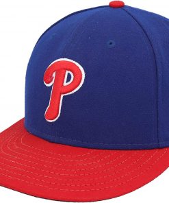 B08V3G4NP2 Scott Kingery Philadelphia Phillies Game-Used Blue and Red Cap from the 2019 MLB Season - Game Used MLB Hats
