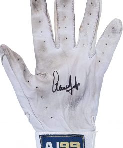 B08VLC8B9W Aaron Judge New York Yankees Autographed Game-Used White Adidas Left Handed Batting Glove from the 2020 MLB Season - MLB Game Used Gloves