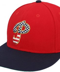 B08V3CH4NN Scott Kingery Philadelphia Phillies Game-Used Red Stars and Stripes Cap from the 2019 MLB Season - Game Used MLB Hats