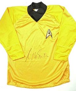 B08W2HSDVR Authentic Autographed William Shatner Star Trek Captain Kirk Long Sleeve Yellow Shirt ~ JSA W