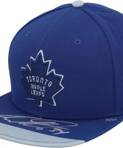B08V3GXB96 Auston Matthews Toronto Maple Leafs Autographed Reverse Retro Snapback Cap - #20 of a Limited Edition of 20 - Autographed NHL Hats