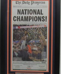 B08WPYHV78 Virginia Cavaliers 2019 NCAA Champs The Daily Progress Newspaper Framed 157920