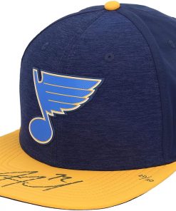 B08T6NK1PT Justin Faulk St. Louis Blues Autographed Blue Snapback Cap - #20 of a Limited Edition of 20 - Autographed NHL Hats
