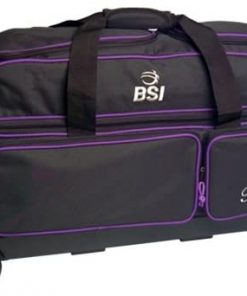 B009IWLYUG Bowlers Superior Inventory BSI Prestige 3 Ball Roller Bowling Bag- Black/Purple