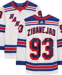 B08T6K3S71 Mika Zibanejad New York Rangers Autographed White Adidas Authentic Jersey - Autographed NHL Jerseys
