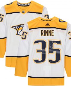 B08T6FCV27 Pekka Rinne Nashville Predators Autographed White Adidas Authentic Jersey with"1st NHL Goal 1/9/20" Inscription - Limited Edition of 35 - Autographed NHL Jerseys