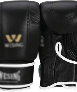 B08SHVD21V Microfiber Fabric Gloves Adult Sandbag Gloves Fitness Gloves Combat Fitness Training Use Protect The Peaks of The Fists Wrists and Avoid Injuries (Color : Black, Size : 23146cm)