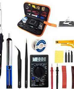 B08S39M1DR SHENLIJUAN 80W Electric Digital Soldering Iron Station 220V 110V Temperature Adjustable Welding Soldering Tips Tools Accessories (Color : 80W Black SET1, Plug Type : US)
