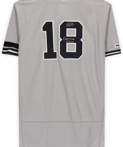 B08T6DVJ2D Didi Gregorius New York Yankees Autographed Game-Used #18 Gray Jersey vs. Cleveland Indians on June 9, 2019 - Size 46 with"Game Used 6-9-19" Inscription - MLB Autographed Game Used Bats