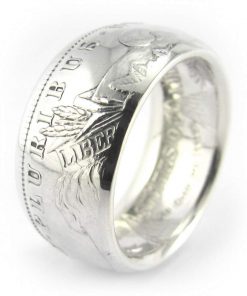 B08VH4MQZG MORGAN Silver Dollar Coin Ring Heads (Sizes 7-15) Polished - Custom Hand Made