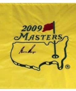 B0036PQV18 Gary Player Autographed 2009 Masters Golf Pin Flag - Last Masters