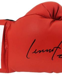 B08TPWLL17 Lennox Lewis Signed Everlast Red Boxing Glove