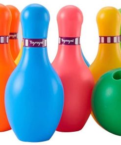 B08THNPYGF bowling Children's Indoor Set 10-pin 2 Ball Portable Set Home Indoor Parent-Child Game Set 3-Year-Old Children's Game and Entertainment Set (Color : 10 Bottles 2 Balls)