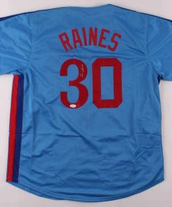 B08W49GH98 Authentic Autographed Tim Raines Montreal Expos Jersey (JSA COA) 1986 Nl Batting Champ