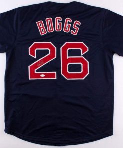 B08W2L3FL1 Authentic Autographed Wade Boggs Boston Blue Jersey /12Xall Star / 5X Batting Champ JSA
