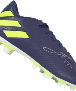 B08V3Z731D Lionel Messi Barcelona Autographed Purple Adidas Nemeziz 19.3 Firm Ground Soccer Cleats - Autographed Soccer Cleats