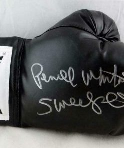 B08W2KTVF2 Authentic Autographed Pernell Whitaker Black Everlast Boxing Glove ~ JSA W Auth *Silver
