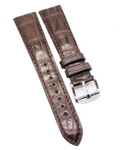 B08SQ6P243 20mm Coffee Brown Alligator Leather Watch Strap