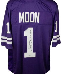 B08WLZMMC2 Warren Moon 78 Rose Bowl MVP Autographed Washington Huskies Custom Football Jersey - BAS COA