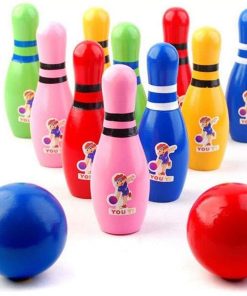 B08THNP46Q bowling Children's Suit Male and Female Outdoor Eating, Drinking and Fun Parent-Child Interactive Game 10 Pin 2 Ball Indoor Children's Entertainment Suit (Color : 10 Bottles 2 Balls)