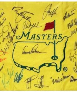 B003YGXZG8 Masters Golf Pin Flag Autographed by 27 Former Champions #4 - Autographed Golf Pin Flags