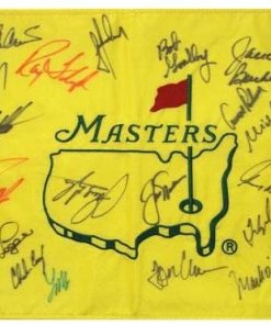 B003YGW4II Masters Golf Pin Flag Autographed by 22 Former Champions #11 - Autographed Golf Pin Flags