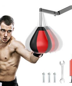 B08RRYXDF9 Boxing Speed Bag Punching Bag with Wall-Mounted, Boxing Equipment for Training, Home Workouts with Adjustable Height, Strong Durable with Stand for Men Women Kids