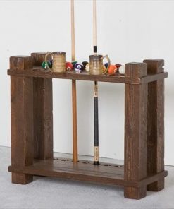 B009KNW6LO Viking Log Furniture NBHV5FR Barnwood Floor Cue Rack in Honey Pine