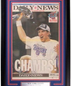 B08WPB885X NY Giants 2008 Super Bowl XLII Champs Daily News Newspaper Framed 157859