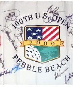 B0036PXVWK 2000 US Open (Pebble Beach) Golf Pin Flag Autographed by 29 Former Champions #2