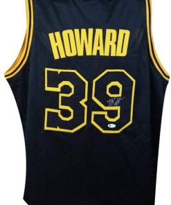 B08S46S2RQ Dwight Howard Autographed Los Angeles Lakers Custom Black Basketball Jersey - BAS COA