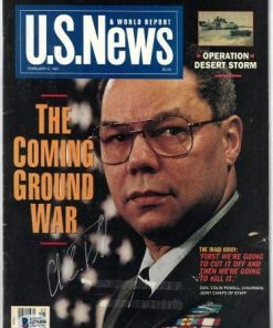 B08WRX535N Authentic Autographed Colin Powell U.S. News & World Report Full Magazine 2/4/1991 ~ Beckett/BAS #Q75456