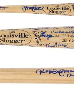 B08WJPCTXV MLB Hall Of Famers Autographed Bat with Multiple Signatures - JSA SM29106 - Autographed MLB Bats