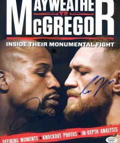 B08TV84GCF Floyd Mayweather Jr. and Conor McGregor Dual Signed Autographed Magazine