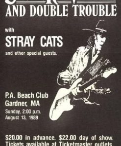 B002W8XU32 Stevie Ray Vaughan 1989 Concert Poster W/Stray Cats
