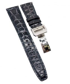 B08SJYFHQQ 22mm Denim Blue Alligator Leather Watch Strap For IWC