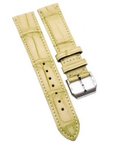 B08SQR146Q 20mm Laguna Yellow Alligator Leather Watch Strap