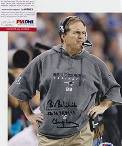 B08W2NZ1GP Bill Belichick Signed Autograph 8x10 Photo PSA/DNA COA