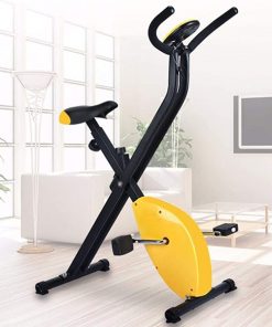 B08SHS4BYH XINQITE Exercise Bike Foldable for Home Use, Folding Indoor Stationary Bike, Adjustable Workout Cycling Bicycle with LCD Monitor
