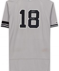 B08T6FCGQ6 Didi Gregorius New York Yankees Autographed Game-Used #18 Gray Jersey vs. Toronto Blue Jays on September 15, 2019 - Size 46 with"Game Used 9-15-19" Inscription - MLB Autographed Game Used Bats