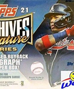 B08VQNXVY7 2021 Topps Archives Signature Series Active Players Edition Baseball Factory Sealed HOBBY BOX with Encased AUTOGRAPH Numbered Buyback! Look for SIGNED ON-CARD Autos of Mike Trout, Juan Soto & More!