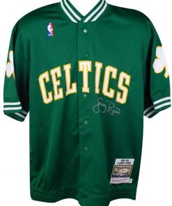 B08S9N2PHW Larry Bird Autographed Boston Celtics Mitchell and Ness Warm Up Jacket - BAS COA