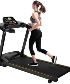 B08WPZH1QZ Folding Electric Treadmill, Fitness Motorized Running Machine with 12 Preset Program and Cup Holder, Max Speed 7.5 MPH for Home Gym Cardio Workout Jogging Training